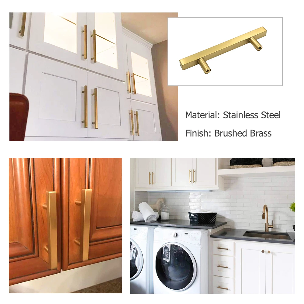 Золотая для шкафа ручки ящика латунные кухонные LS1212GD 4 &quotнабор винного стола