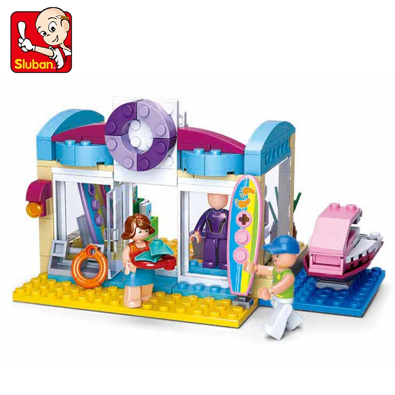 

Sluban Pink Dream Series Building Blocks 180pcs B0603 Swimwear Store Assembled Model Bricks Kids Toy Girl Birthday Present