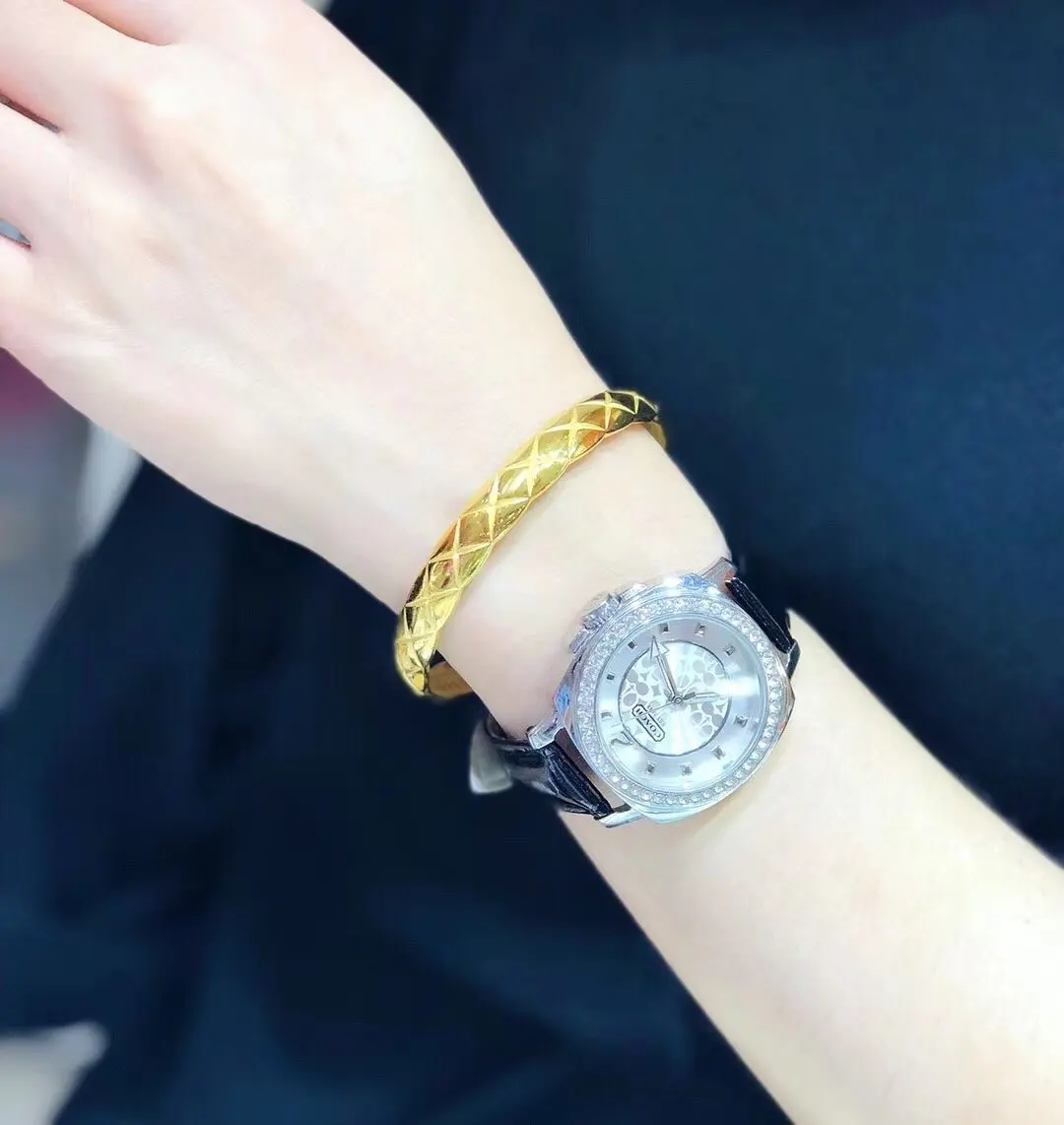 

HX 24K Pure Gold Bracelet Real 999 Solid Gold Bangle Upscale Beautiful Romantic Trendy Classic Jewelry Hot Sell New 2020