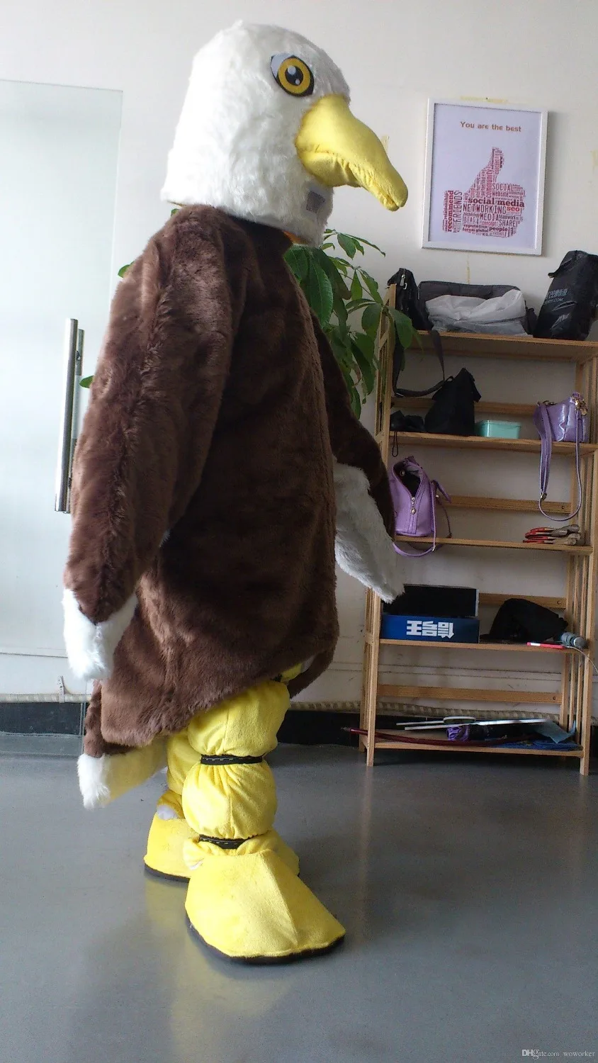 FurryMascot реальное изображение орла ястреба талисман костюм взрослый размер наряд