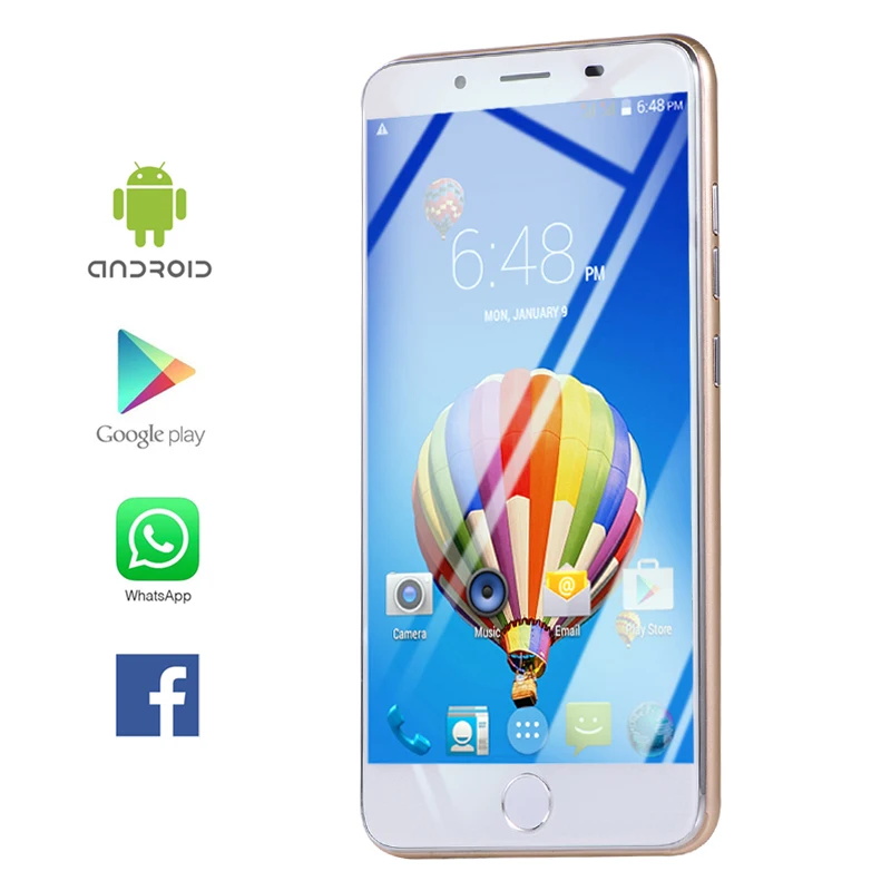 Глобальный многоязычный смартфон 7Plus 5 дюймов с функцией распознавания лица Android