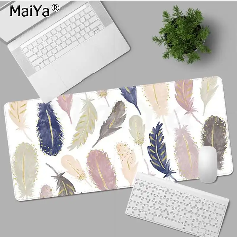

MaiYa Geometric Feather Art Funny Office Mice Gamer Soft Mouse Pad Size for Customized mouse pad for CS GO PUBG