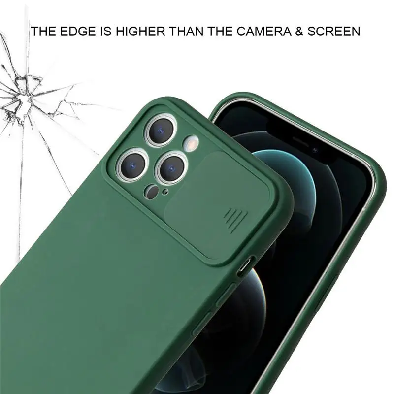 slide camera protection phone case on for oppo realme 8 pro realme8 8pro 4g liquid silicone soft back cover coque funda free global shipping
