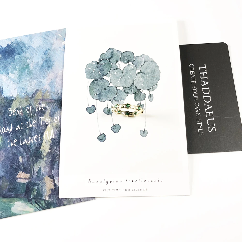 Кольцо золотой зеленый камень брендовая Новая Европа Стиль Glam Модные