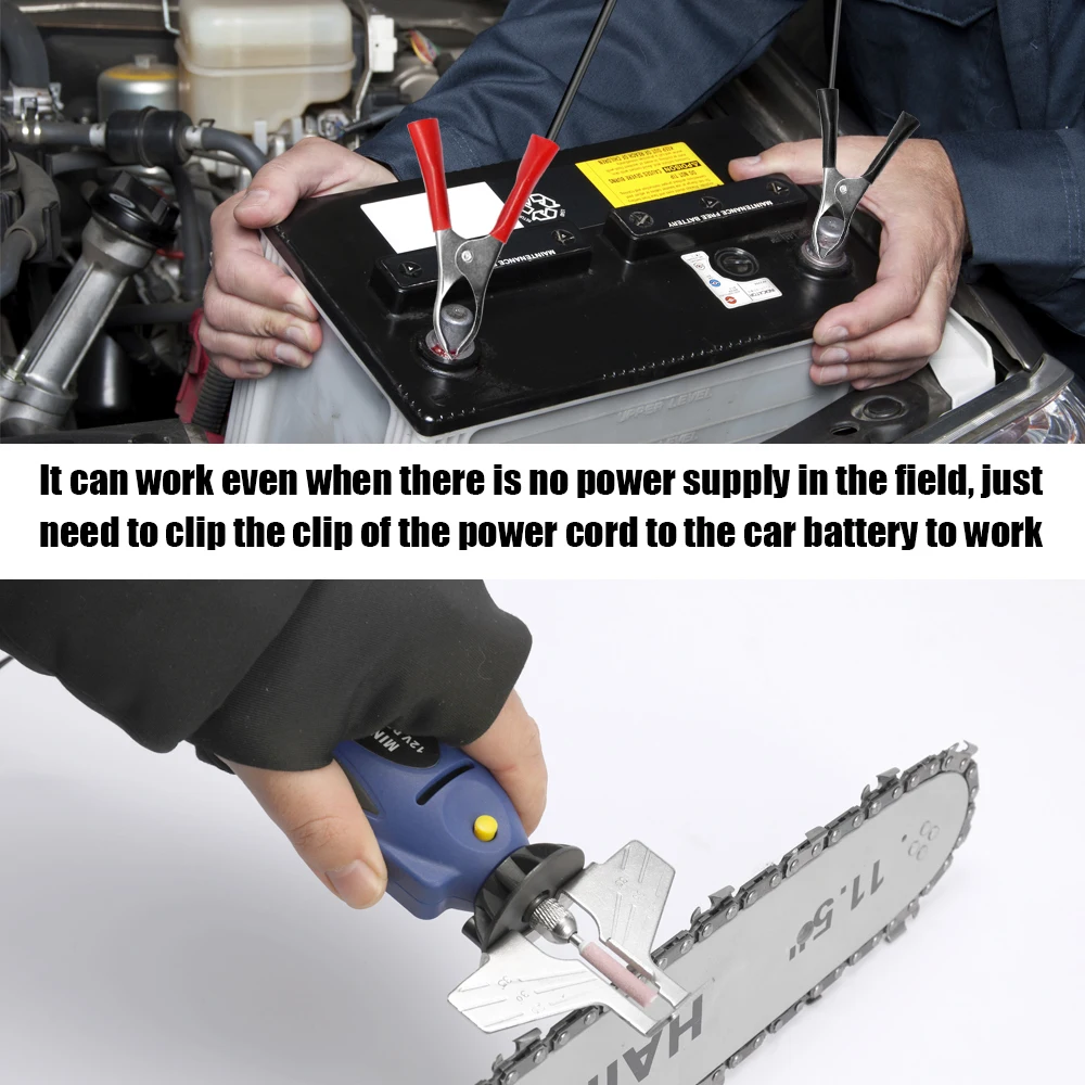 12 В цепная пила шлифовальная машина точилка бензопила электрическая мини ручная