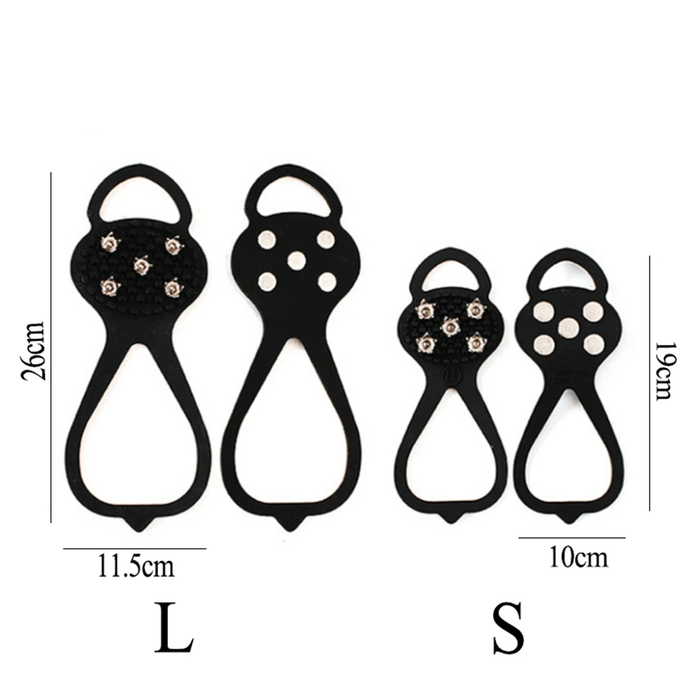 1 пара 5 шипов Нескользящие шипы для обуви ходьбы скобы снега и льда|Шипы кошки