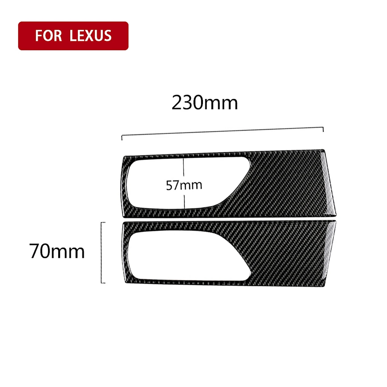 

2 PCS Carbon Fiber Door Handle Bowl Frame Cover Trim Decal Stickers for Lexus IS250