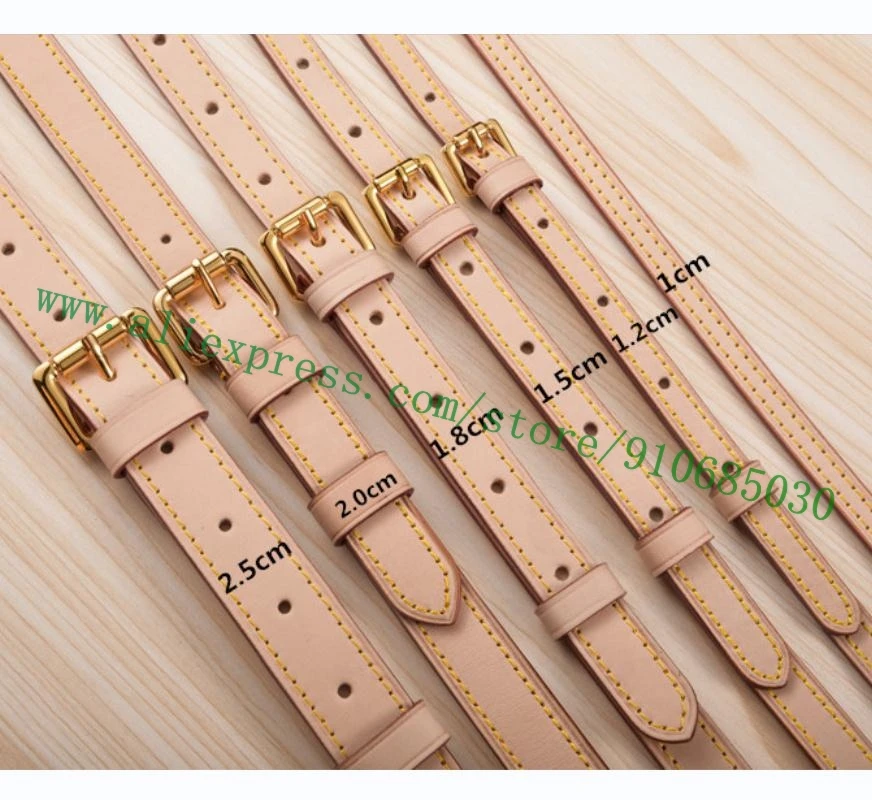 2.5cm Genuine Vachetta Patina Calfskin Shoulder Strap For Designer Duffle Travel Bag Carrying Belt Parts Replacement Substitute