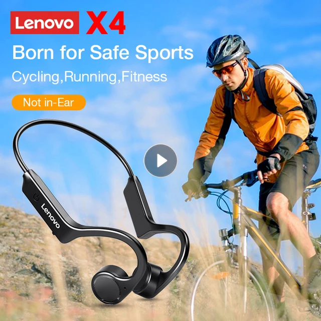 

Lenovo X4 Bone Conduction Bluetooth-compatible Earphone Sport Running Waterproof Wireless Headphone 2021 New Designed