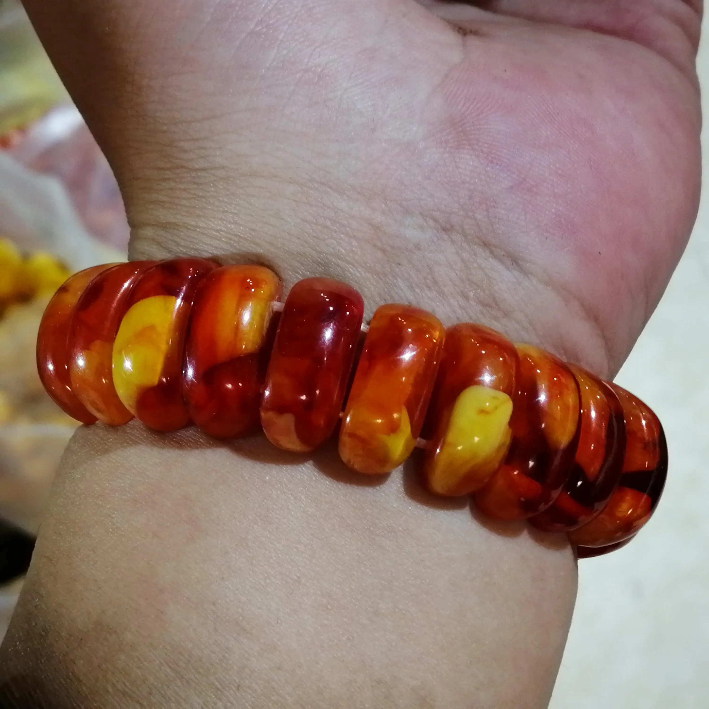 Натуральный Янтарный браслет для мужчин и женщин Исцеляющие драгоценные камни