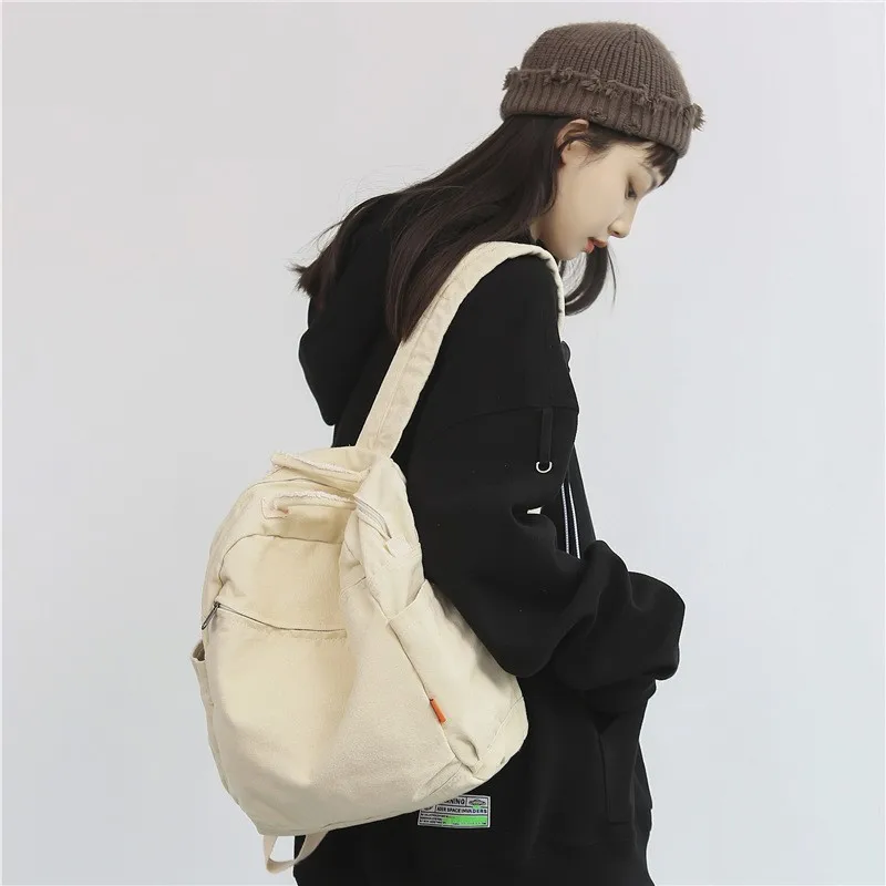 

Backpacks for Women Canvas Travel Backpacks Laptop Shoulder Bags Korea School Bag for Teenager Girls Waterproof Bookbag