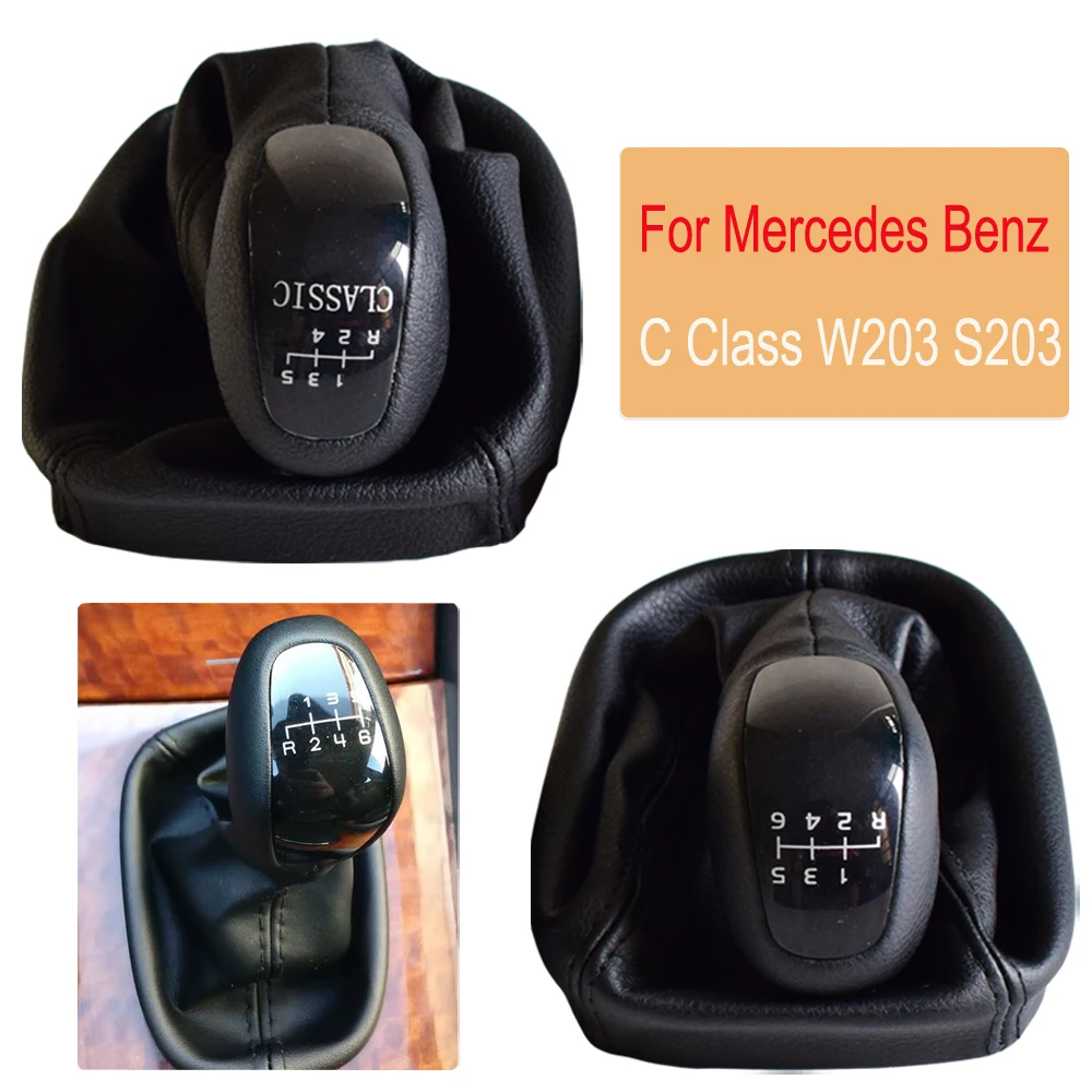 

For Mercedes-Benz C-Class T-Model 2003-2007 S203 C 30 CDI MT 5 6 Speed Gear Shift Knob Lever HandBall Gaiter Boot Cover