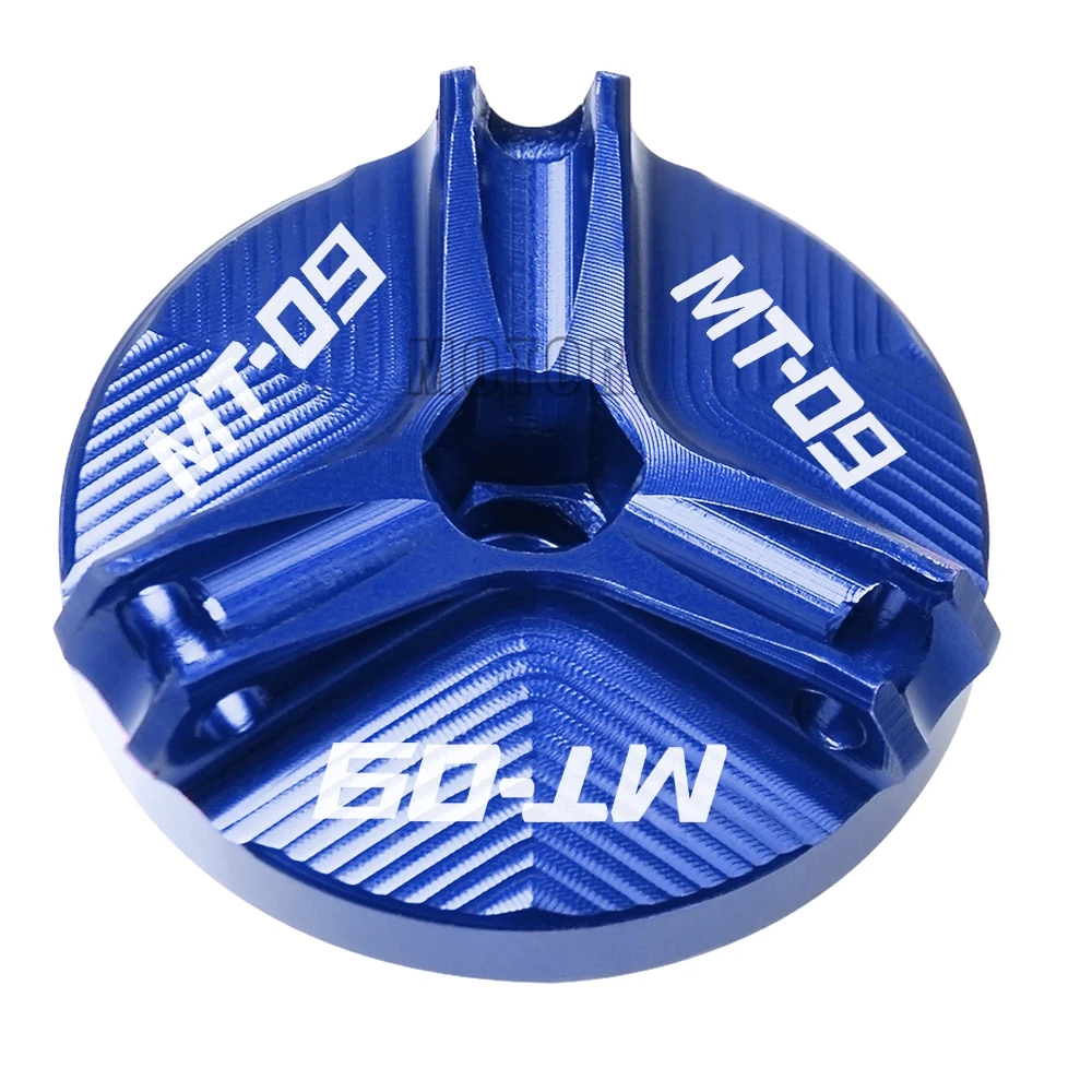 Blue Для Yamaha MT-09 2013-/MT09 Tracer- MT 09 мотоцикл M20* 2,5 CNC масляный наполнитель чашки крышка двигателя масляный колпачок винт - Цвет: Blue