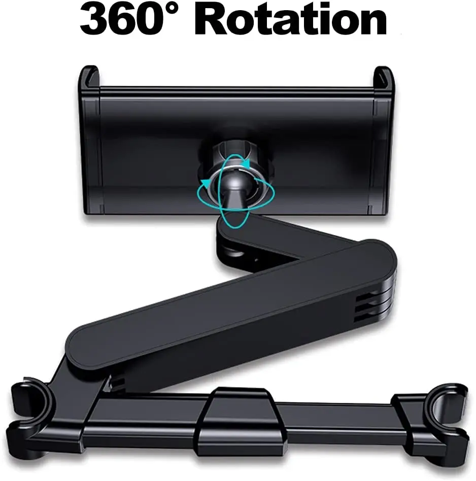 Car Headrest Mount Stretchable Car Backseat Seat Mount/Tablet Headrest Holder Universal 360° Rotating Adjustable for all 4-10.6