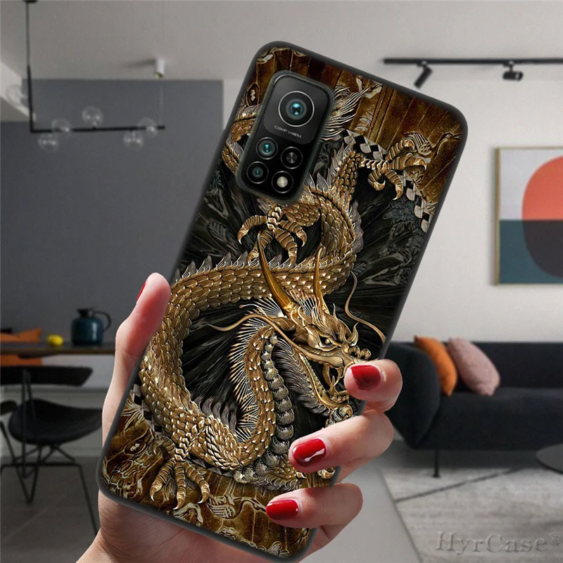 Силиконовый чехол с китайским драконом для Xiaomi Mi 10T Lite Redmi Note 10 10S 9S 7 8 9 Note9 Pro 8T 9C -