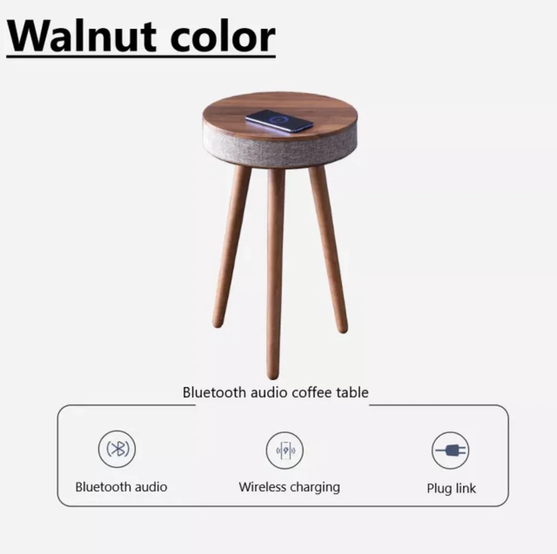 Bluetooth-динамик для домашнего кинотеатра Hi-Fi-аудиосабвуфер круглый журнальный