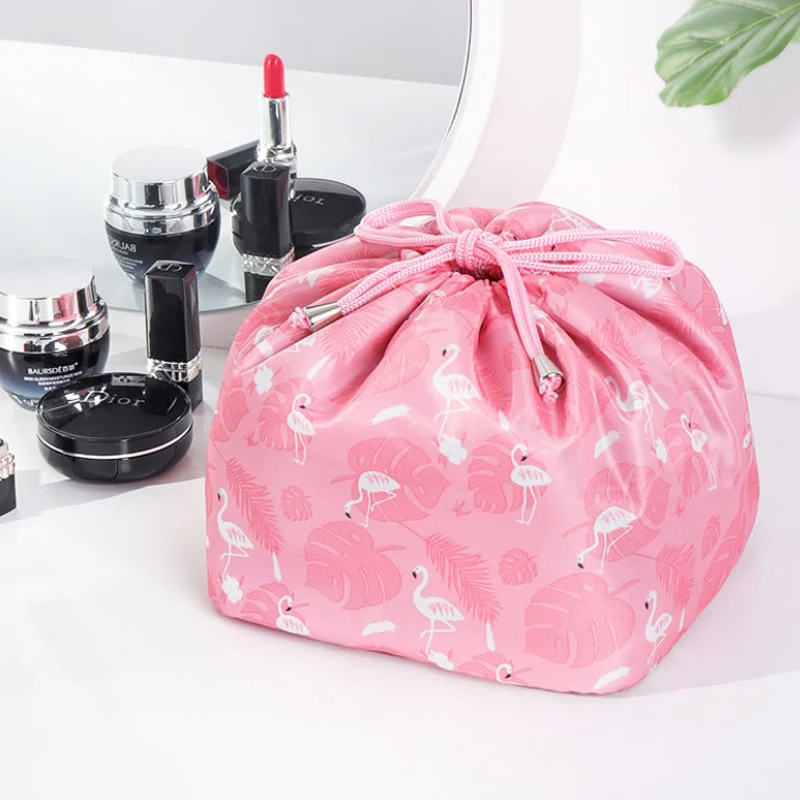 

Women Cosmetic Bag Weekend Travel Portable Drawstring Makeup Organizers Home Bathroom Storage Bucket Pouch Accessories Supplies