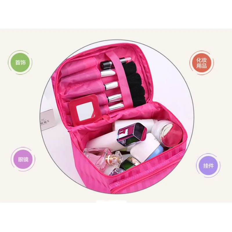 Нейлоновая косметичка для мужчин и женщин Большая водонепроницаемая органайзер