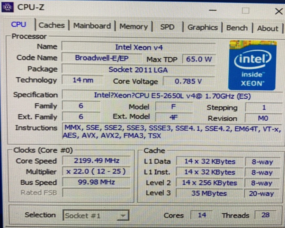 Процессор Intel ЦП Xeon E5-2650LV4 QS версии 1 70 ГГц 14-ядерный 35M LGA2011-3 E5 2650LV 4 Бесплатная