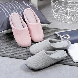 Winter Womens Home Interior Slippers Hairy Cozy Silent Flat Shoes Warm Soft Floor Slides Memory Foam Adult Cotton Slippers