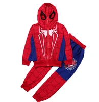 boys spiderman hoodie pants two piece fashion spring and autumn childrens cosplay cool costume