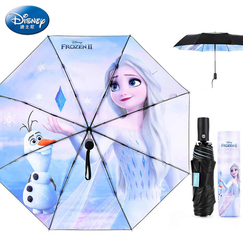 

Disney Children's Umbrella Primary School Girls Automatic Kids Frozen Princess Elsa Inner Long Handle Kindergarten Kid Umbrellas