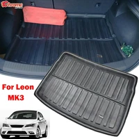 for seat leon 3 mk3 cupra 5f cargo liner rear trunk boot mat luggage tray floor carpet protector 2013 2014 2015 2018 2019 2020