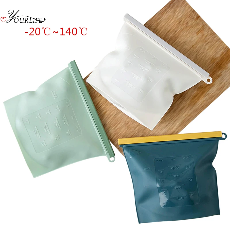 Многоразовые пищевые силиконовые пакеты OYOURLIFE кухонный холодильник овощи фрукты