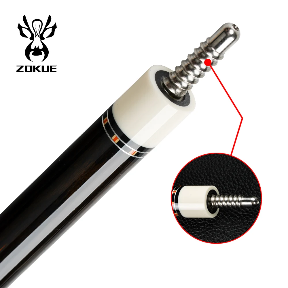 

ZOKUE Pool Cue12.2-12.5mm SEE-EYA Pigskin Tip Real Wood Inlay Professional Stick Genuine Leather Radial Joint Kit Precious Wood