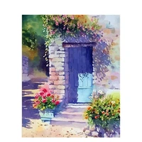 door flower acrylic paint by number for adults coloring drawing handmade diy craft kits on canvas pictures home decoration art