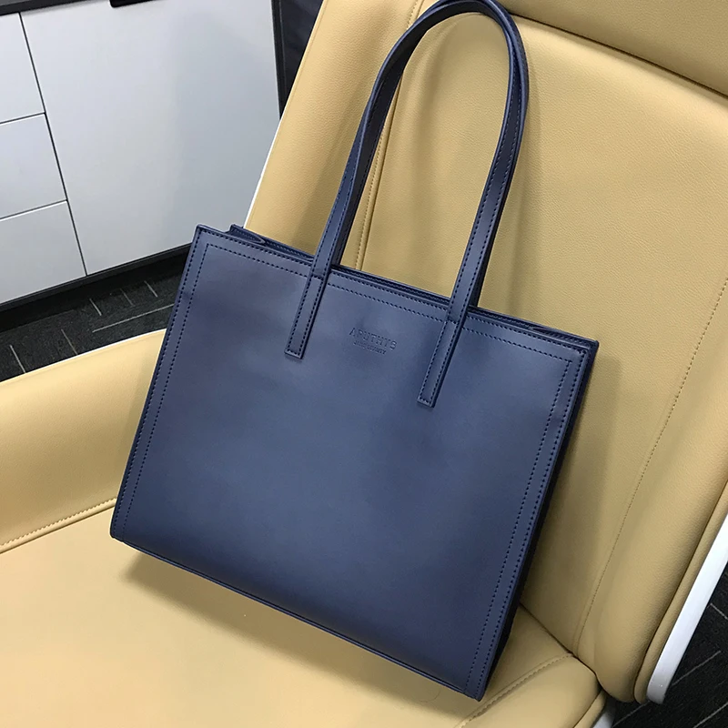 Новинка женская сумка Большая вместительная на плечо простые кожаные сумки