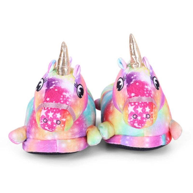 

Тапочки детские с единорогом, пижама-комбинезон с мультяшными зверями, домашняя обувь для мальчиков, девочек, взрослых, Повседневная коспле...