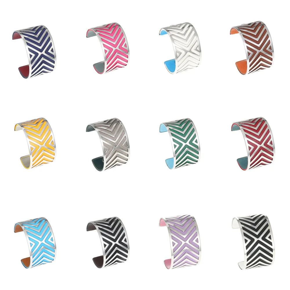 Широкий Браслет-манжета Cremo жоржет браслет из нержавеющей стали Manchette Femme сменные