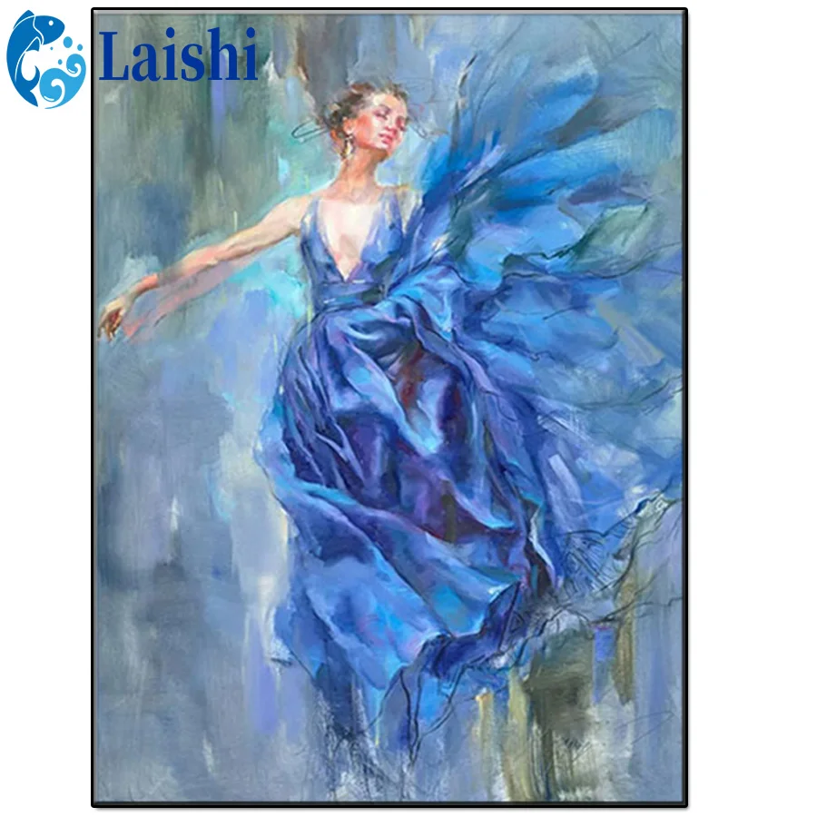 

Алмазная живопись «сделай сам» 5d с абстрактными граффити танцующей женщины, вышивка крестиком, квадратная круглая Алмазная вышивка, ручная работа, стразы, искусство