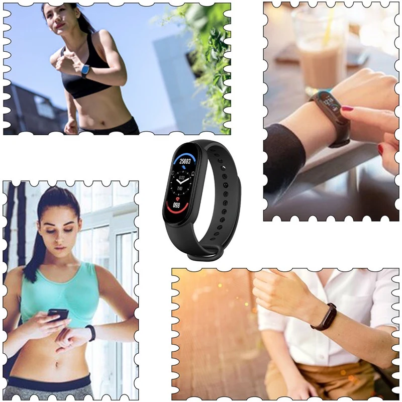 

Original Mi Band 6 Smart Band 1.56" AMOLED Colorful Screen Color Blood Oxygen Fitness Traker Heart Rate Bluetooth Smart Bracelet