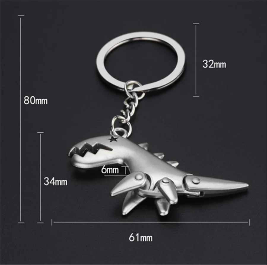 

2pcs Cute dinosaur Keychain Wear Belt decoration Creative Car Keychain Pendant Auto Accessories Keyring Couple keychain gift