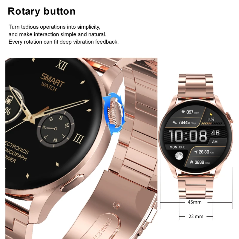 new wireless charging bluetooth call smart watch women ip68 waterproof heart rate ladies smartwatch for huawei watch men watches free global shipping
