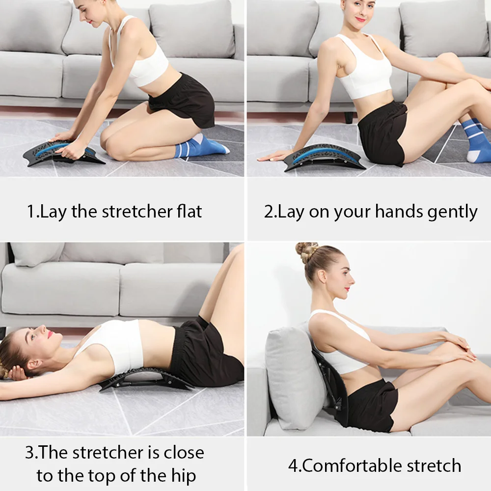 

Dropshipping 2021 New Lumbar Relief Back Stretcher Device Back Pain Relief Massager Stretcher Support Equipment Adjustable