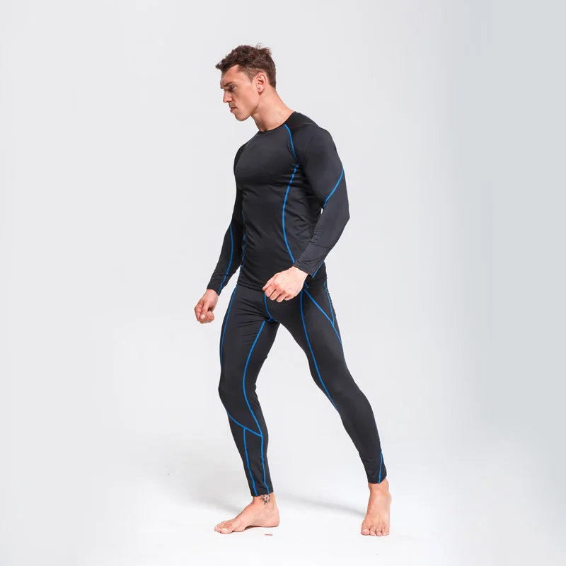 

Men's Thermal Underwear Set Long Johns Sportwear Suit Running Pants Fitness Shirt Perspiration And Quick-drying Tights Tracksuit