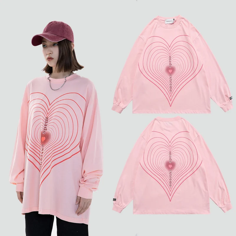 

Mens O-neck Printed Sweatshirts Men Reflective Hoodies Long Sleeve Pullover Unisex 2020 Male Oversize Vintage Couple Streetwear