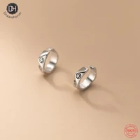 dreamhonor vintage 925 sterling silver round smile clip earrings for women no pierced ear jewelry smt136