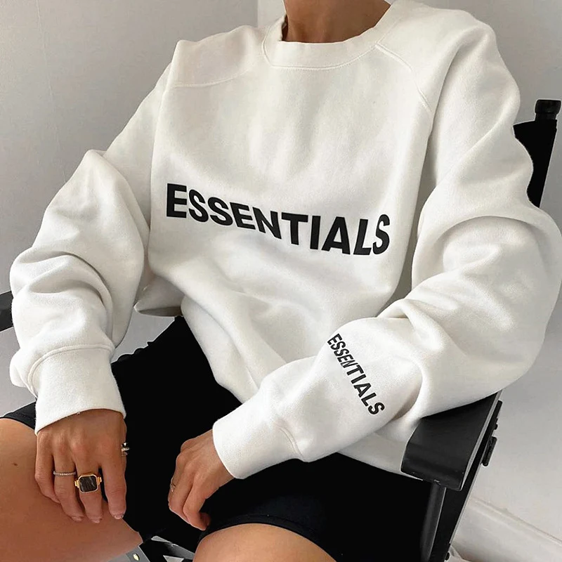 

Mens High Street Essentials Hoodies Sweatshirts Women Loose Reflective Letters Hoodies Hip Hop Oversized Tops Streetwear Spring