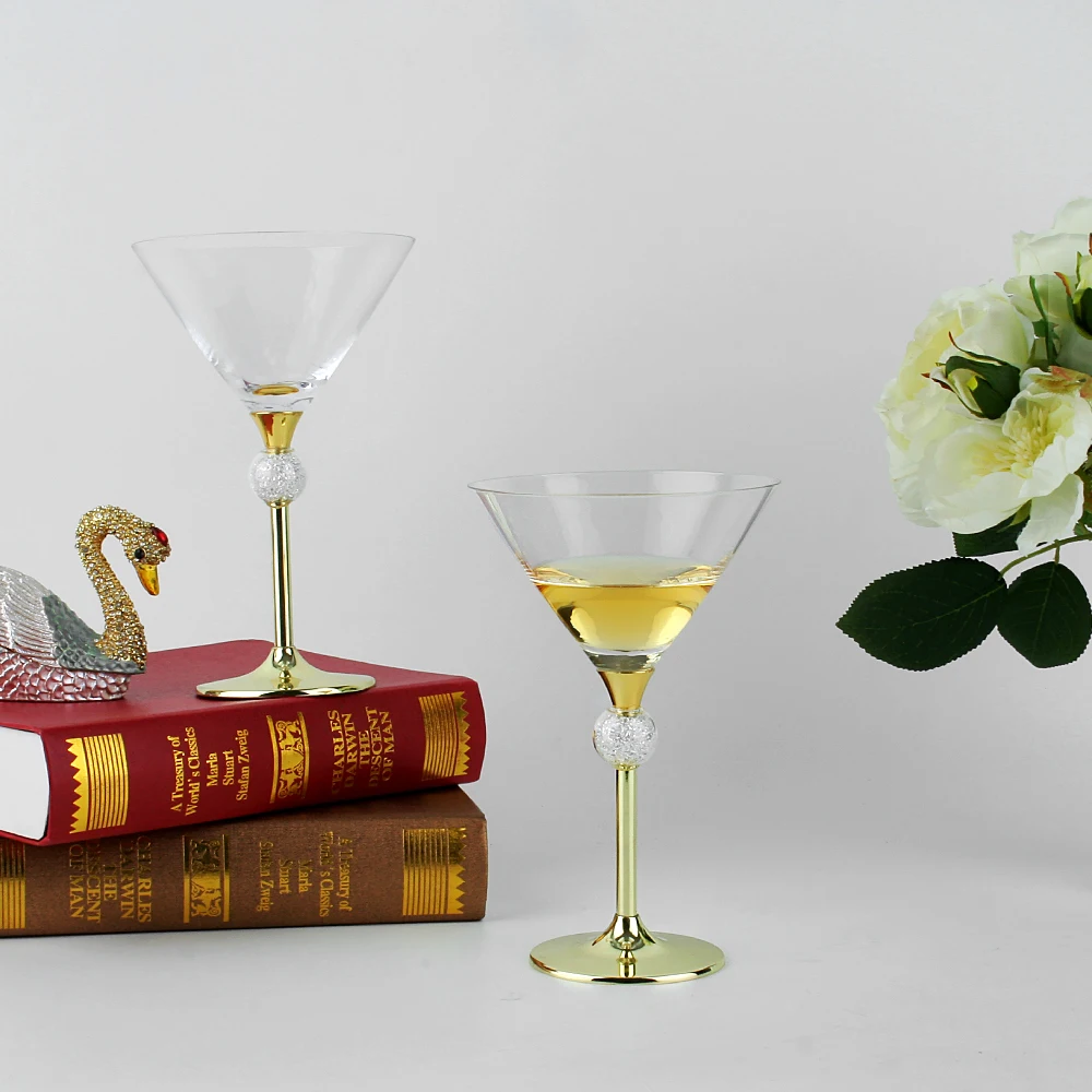 

Oh Trend Original Wine Transparent Glass Wedding Cocktail Sparkling Wine Glass Party Cake Table With Color Juice Goblet Deco