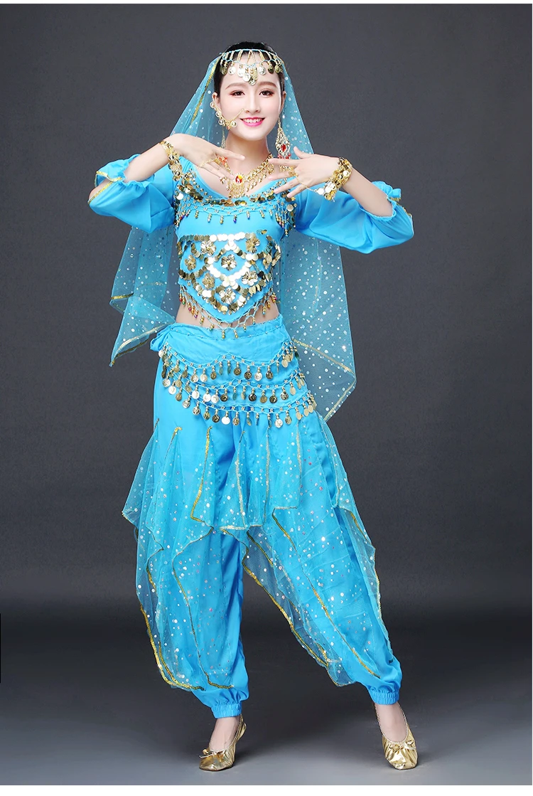 Костюмы для индийских танцев взрослых одежда восточных живота штаны разные