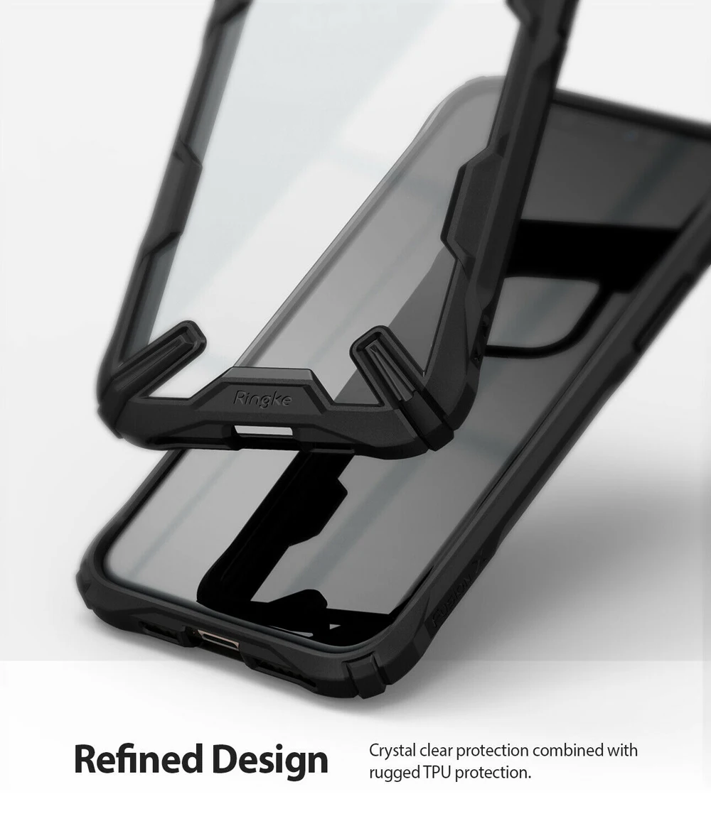 Чехол Ringke Fusion X для iPhone 11 Pro Max, сверхпрочный, амортизирующий, прозрачный, жесткий, из поликарбоната, мягкий, с рамкой из ТПУ, гибридный