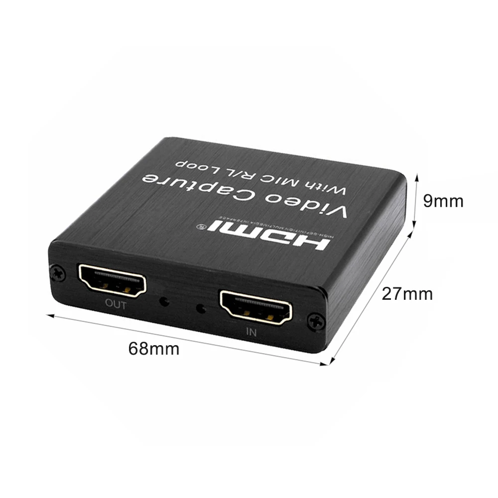 

4K 60hz Loop HDMI Capture Card Placa de Video Recording Plate Live Streaming USB 2.0 3.0 1080p Grabber for PS4 Game DVD Camera