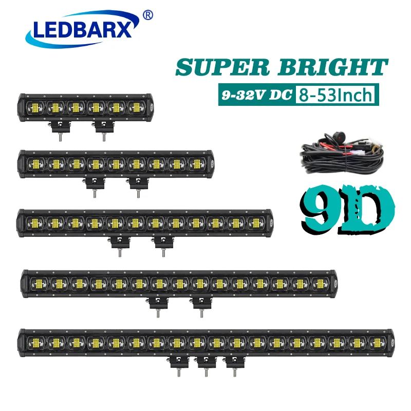 

Светодиодная панель BARX 9D 8 15 21 28 34 41 47 53 дюйма для внедорожников, светодиодный светильник для грузовиков, 12 В 24 В, рабочее освещение для автомо...
