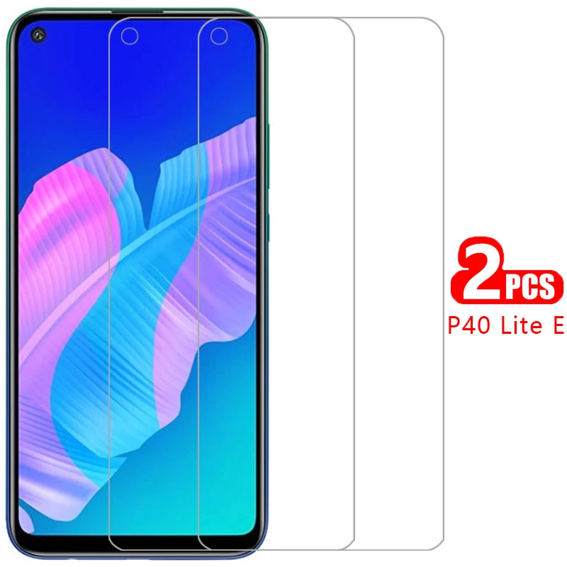 

case for huawei p40 lite e cover tempered glass screen protector on p40lite p 40 light e p40litee 6.39 protective phone coque 9h