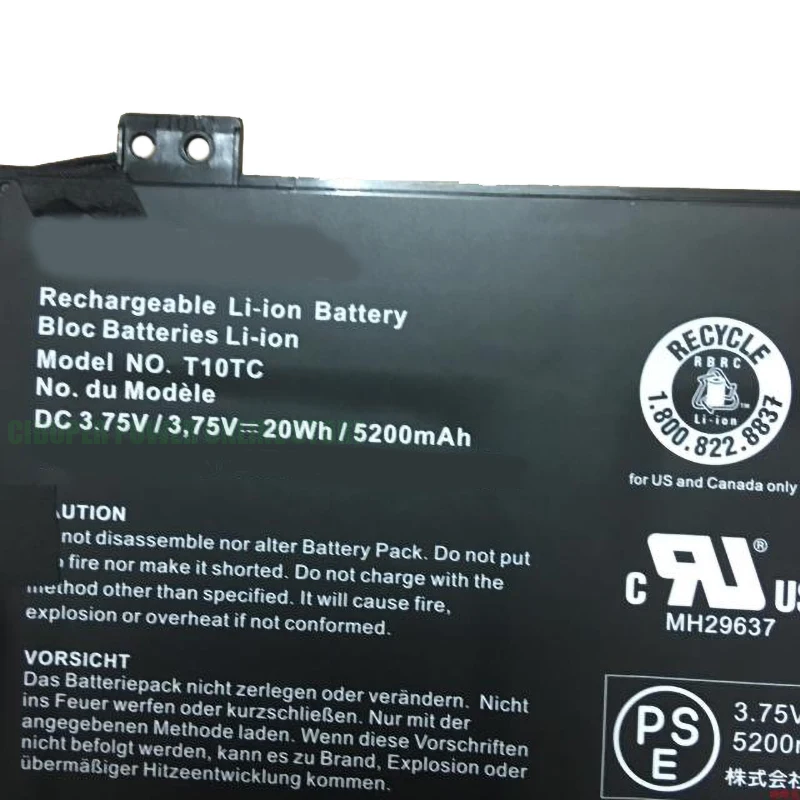 CP Оригинальная Аккумуляторная батарея для ноутбука 3 75 в 20 Вт-ч/5200 мА · ч