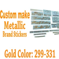 custom metal brand stickers self adhesive patch fashion diy decoration